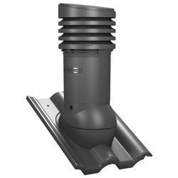 Wärmgedämmter PP-Dachlüfter mit Kondensat Abführung Tile EVO 150 mm für Beton Dachsteine