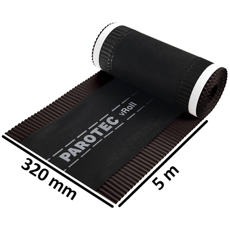 Firstrolle / Grattrolle Parotec Aluminium + Vlies 320 mm x 5 m