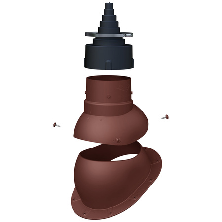 Einstellbarer Antennenaufsatz für keramische Dachziegel