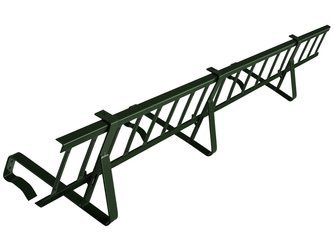 Komplettes Schneefanggitter 150 cm x 15 cm Parotec für Dachsteine, Dachziegel und Biberschwanzziegel zum Einhängen auf der Lattung