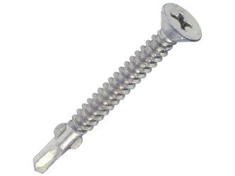 Selbstbohrende Schraube zur Befestigung von Holzelementen auf Stahluntergrund