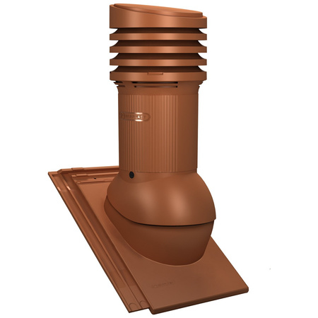 Isolierter Entlüfterkamin DN125 mm für Tondachziegel, Dachziegel - Dachdurchführung für Dachlüftung
