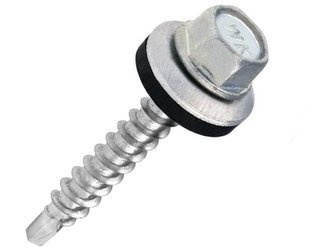 Trapezblech schrauben mit EPDM Dichtscheibe 4,8 mm x 25 mm für Holzunterkonstruktionen