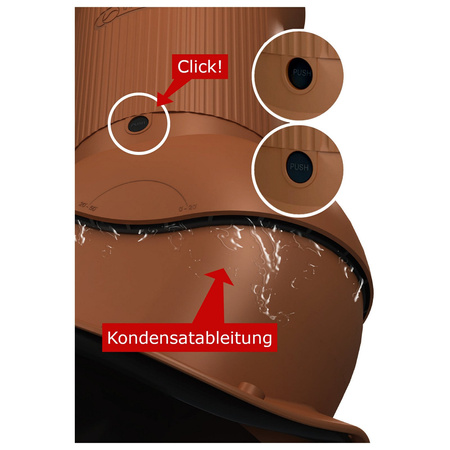 Verstellbarer PP-Dachlüfter mit Kondensat Abführung Tile EVO 150 mm für keramische Dachziegel