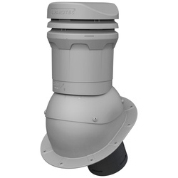 Niedriger Entlüfterkamin DN125 mm für Flachprofilige Bedeckung - Dachdurchführung für Dachlüftung, 325 mm hoch