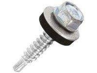 Bohrschrauben mit Dichtscheibe für Blechüberlappungen 4,8 mm x 25 mm 250 Stück verzinkt