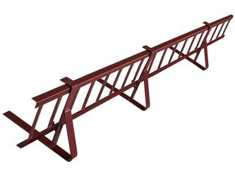 Komplettes Schneefanggitter 150 cm x 15 cm Parotec für platte Eindeckungen: Pappe, Dachschindel, Flachblech und Trapezblech