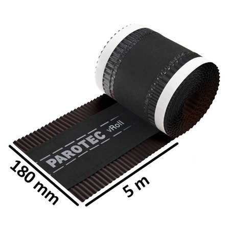 Firstrolle / Grattrolle Aluminium + Vlies Parotec 180 mm x 5 m