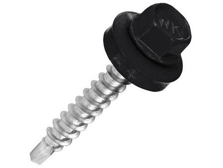 Trapezblech schrauben mit EPDM Dichtscheibe 4,8 mm x 55 mm für Holzunterkonstruktionen