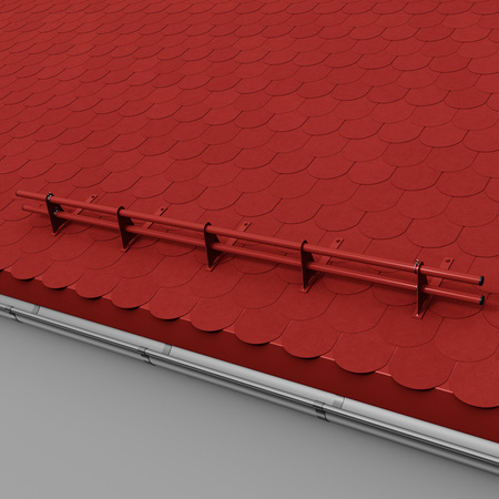 Komplettes 2-Rohre Schneefangrohr für Trapezblech, Dachpappe/Bitumen, Bitumenschindeln (Shingles), EPDM/PVC