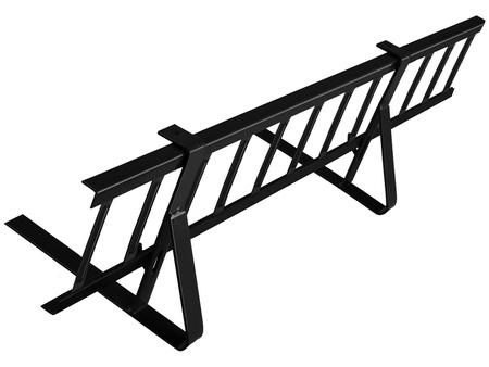 Komplettes Schneefanggitter 150 cm x 20 cm Parotec für platte Eindeckungen: Pappe, Dachschindel, Flachblech und Trapezblech