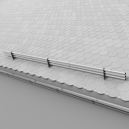 Komplettes 3-Rohre Schneefangrohr für Trapezblech, Dachpappe/Bitumen, Bitumenschindeln (Shingles), EPDM/PVC