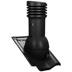 Isolierter Entlüfterkamin DN125 mm für Tondachziegel, Dachziegel - Dachdurchführung für Dachlüftung
