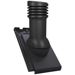 Verstellbarer Entlüfterkamin DN125 mm für Tondachziegel, Dachziegel - Dachdurchführung für Dachlüftung