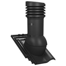 Isolierter Entlüfterkamin DN125 mm für Tondachziegel, Dachziegel - Dachdurchführung für Dachlüftung