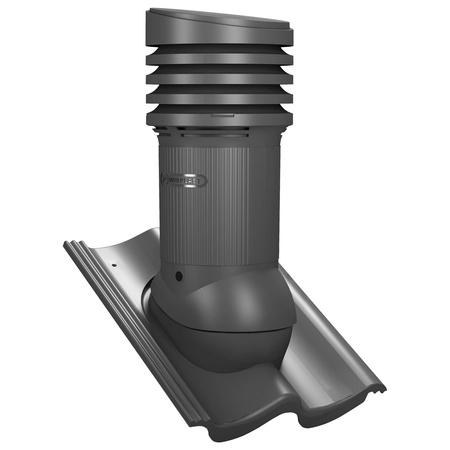 Verstellbarer PP-Dachlüfter mit Kondensat Abführung Tile EVO 150 mm für Beton Dachsteine