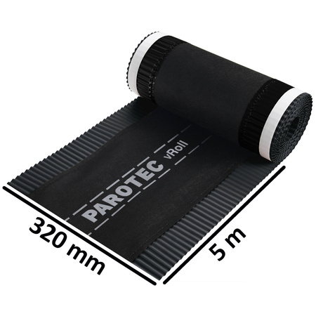 Firstrolle / Grattrolle Parotec Aluminium + Vlies 320 mm x 5 m