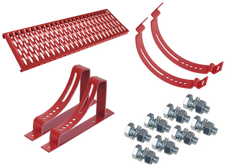 Komplettes Dachtritt Parotec für platte Eindeckung: Bitumenschindel, Pappe, Trapezblech usw.