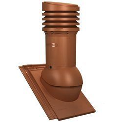 Isolierter Entlüfterkamin DN125 mm für Tondachziegel, Dachziegel - Dachdurchführung für Dachlüftung
