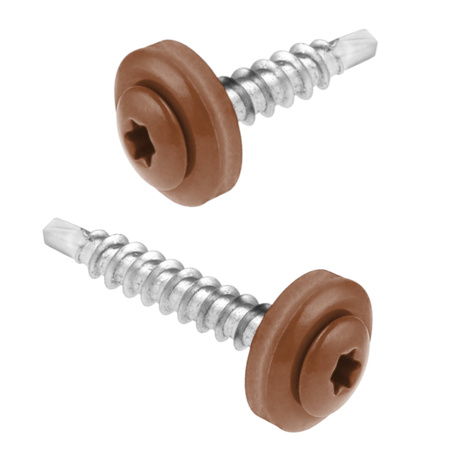PAROTEC Trapezblechschrauben 4,8 mm x 20 mm, 250 Stück Selbstschneidende Schrauben mit EPDM Dichtscheibe Torx Linsenkopf