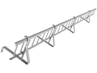 Komplettes Schneefanggitter 150 cm x 20 cm Parotec für Biberschwanzziegel, Dachsteine und Dachziegel