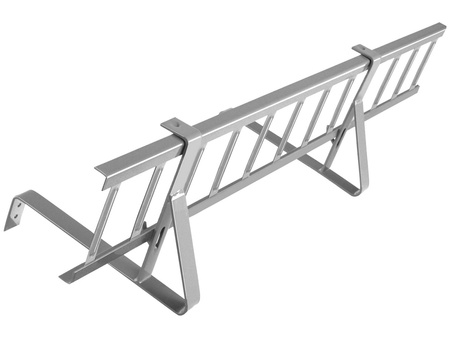 Komplettes Schneefanggitter 150 cm x 20 cm Parotec für Biberschwanzziegel, Dachsteine und Dachziegel