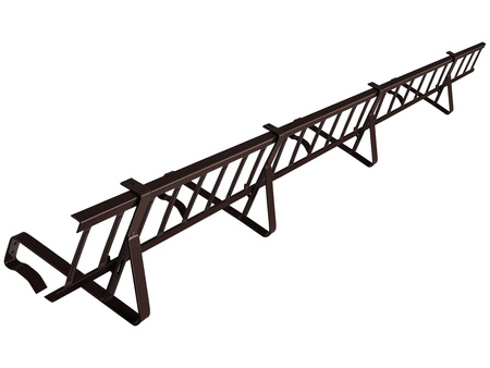 Komplettes Schneefanggitter 150 cm x 15 cm Parotec für Dachsteine, Dachziegel und Biberschwanzziegel zum Einhängen auf der Lattung