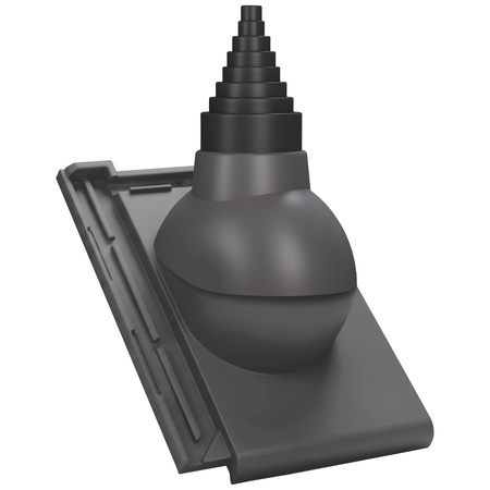 Einstellbarer Antennenaufsatz für keramische Dachziegel