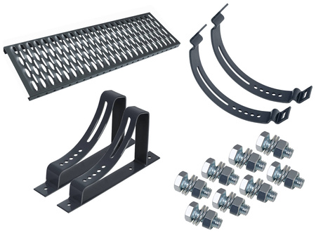 Komplettes Dachtritt Parotec für platte Eindeckung: Bitumenschindel, Pappe, Trapezblech usw.