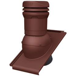Niedriger Entlüfterkamin DN125 mm für Tondachziegel, Dachziegel - Dachdurchführung für Dachlüftung, 325 mm hoch
