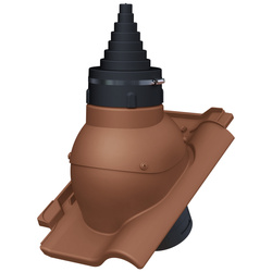 Einstellbarer Antennenaufsatz für keramische Dachziegel