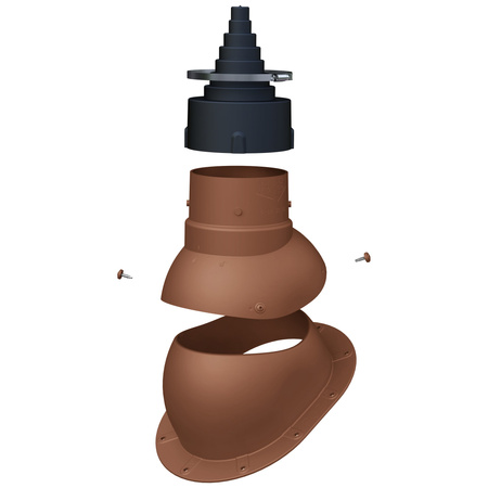 Einstellbarer Antennenaufsatz für keramische Dachziegel