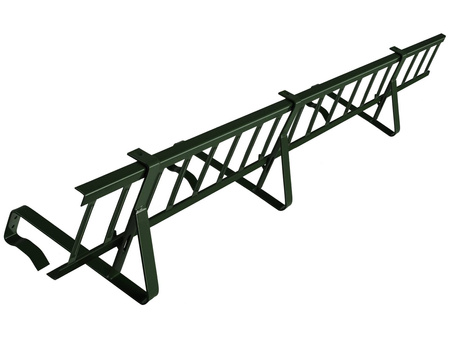 Komplettes Schneefanggitter 150 cm x 15 cm Parotec für Dachsteine, Dachziegel und Biberschwanzziegel zum Einhängen auf der Lattung