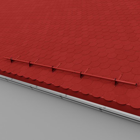 Komplettes 1-Rohr Schneefangrohr für Trapezblech, Dachpappe/Bitumen, Bitumenschindeln (Shingles), EPDM/PVC