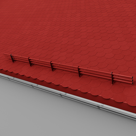 Komplettes 3-Rohre Schneefangrohr für Trapezblech, Dachpappe/Bitumen, Bitumenschindeln (Shingles), EPDM/PVC