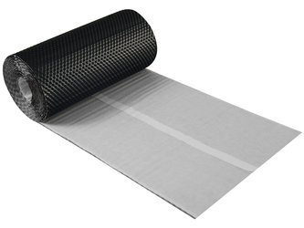 Wand- / Kaminanschlussband Parotec 3D-strukturiertes Aluminium 300 mm x 5 m