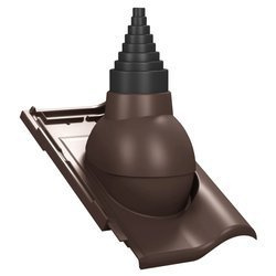 Einstellbarer Antennenaufsatz für keramische Dachziegel