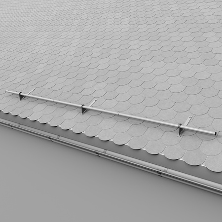 Komplettes 1-Rohr Schneefangrohr für Trapezblech, Dachpappe/Bitumen, Bitumenschindeln (Shingles), EPDM/PVC