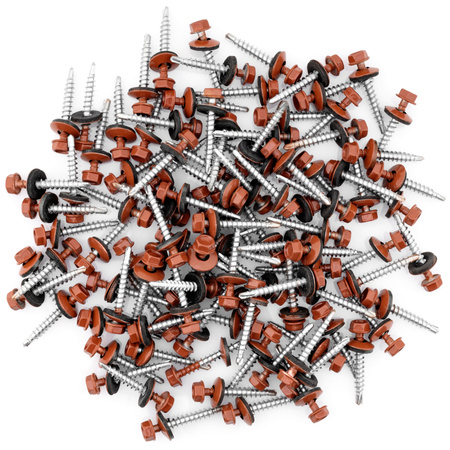 PAROTEC Trapezblechschrauben 4,8 mm x 35 mm, 250 Stück Selbstschneidende Schrauben mit EPDM Dichtscheibe Sechskantkopf