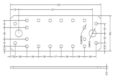 [LPS-02] Tischlerei Spezialverbinder für Bauwesen Montage 140 x 55 x 2,5 mm