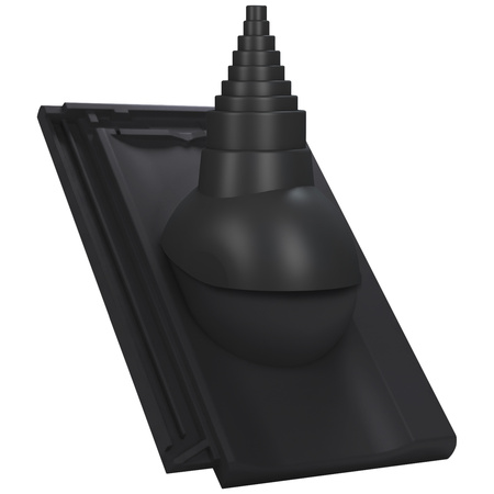 Einstellbarer Antennenaufsatz für keramische Dachziegel