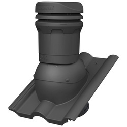 Niedriger Entlüfterkamin DN125 mm für Betondachziegel, Dachziegel - Dachdurchführung für Dachlüftung, 325 mm hoch