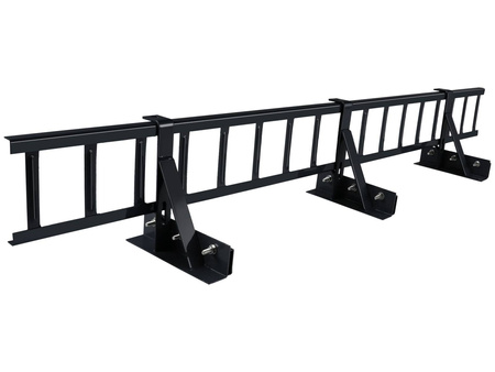 Komplettes Schneefanggitter 150 cm x 20 cm Parotec für Stehfalzblech, Doppelfalz Blech, Blechdach
