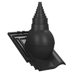 Einstellbarer Antennenaufsatz für keramische Dachziegel