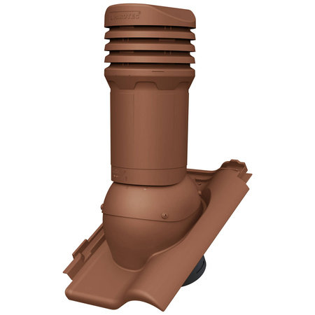 Isolierter Entlüfterkamin DN125 mm für Tondachziegel, Dachziegel - Dachdurchführung für Dachlüftung