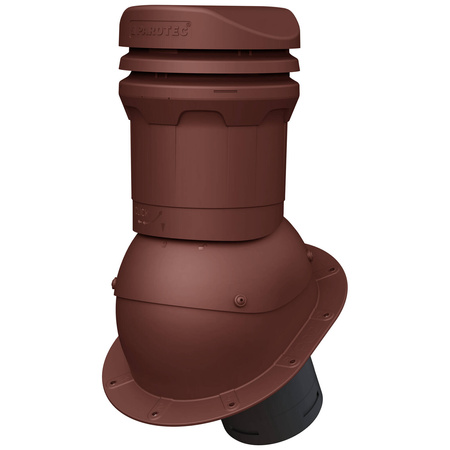 Niedriger Entlüfterkamin DN125 mm für Flachprofilige Bedeckung - Dachdurchführung für Dachlüftung, 325 mm hoch