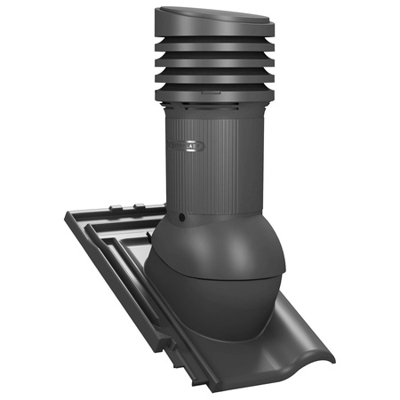 Verstellbarer Entlüfterkamin DN125 mm für Tondachziegel, Dachziegel - Dachdurchführung für Dachlüftung