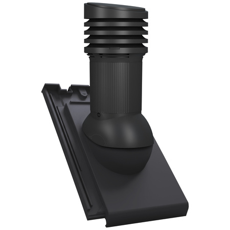 Verstellbarer Entlüfterkamin DN125 mm für Tondachziegel, Dachziegel - Dachdurchführung für Dachlüftung