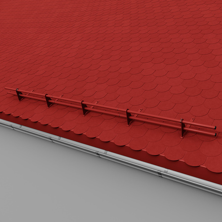 Komplettes 2-Rohre Schneefangrohr für Trapezblech, Dachpappe/Bitumen, Bitumenschindeln (Shingles), EPDM/PVC