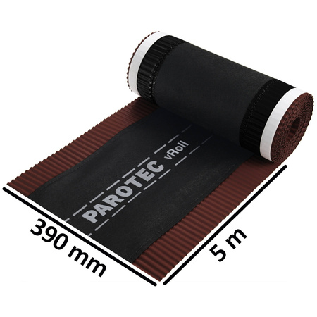 Firstrolle / Grattrolle Aluminium + Vlies 390 mm x 5 m Parotec